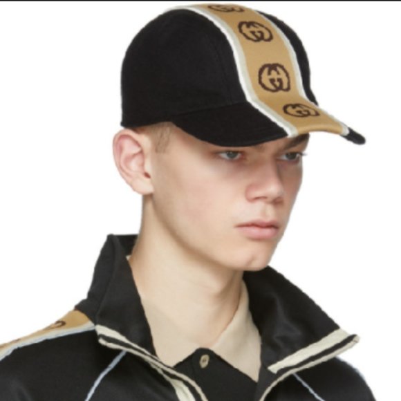 GUCCI  Striped baseball cap hat - Picture 1 of 8